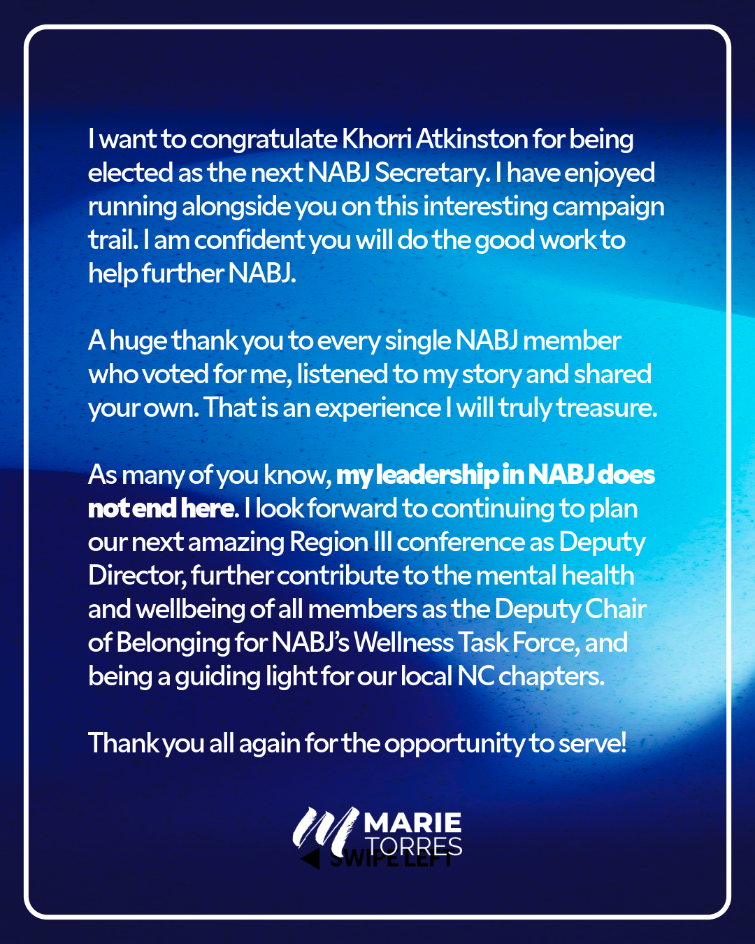 congratulations khorri_marie4nabj